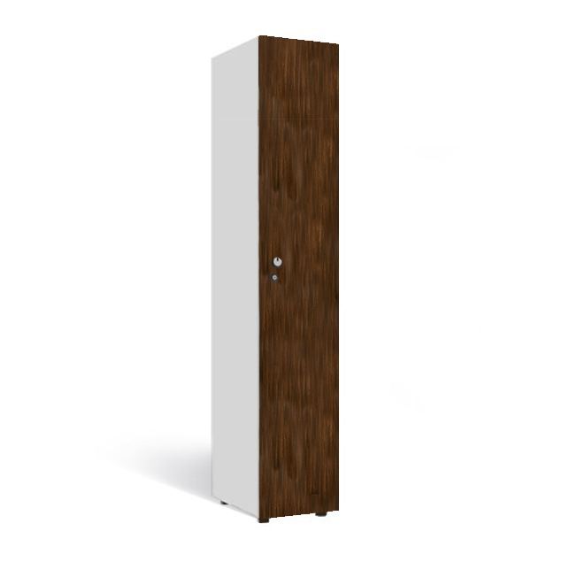 1-deurs locker 1-koloms garderobekast hout