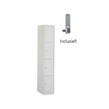 Lockerkast 4-deurs metaal Pincode