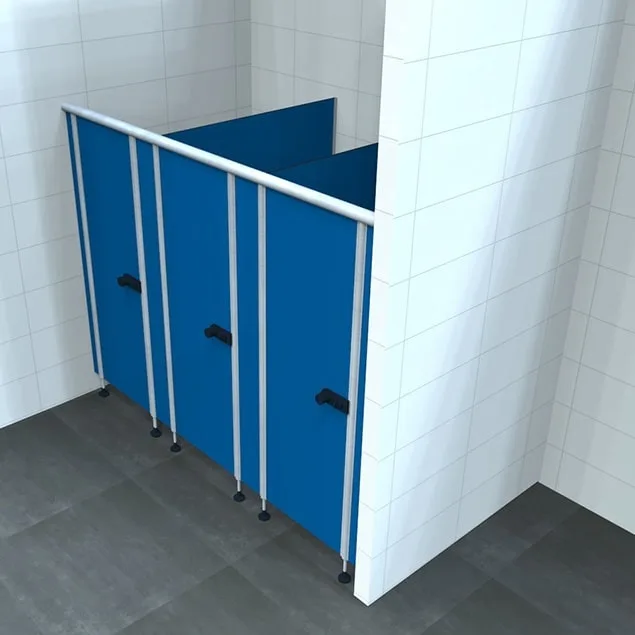 Sanitaire wand Trespa - 3 cabines