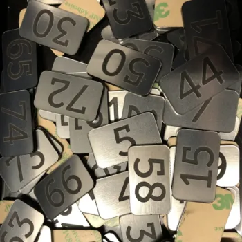 Lockerkast kunststof nummerplaatjes